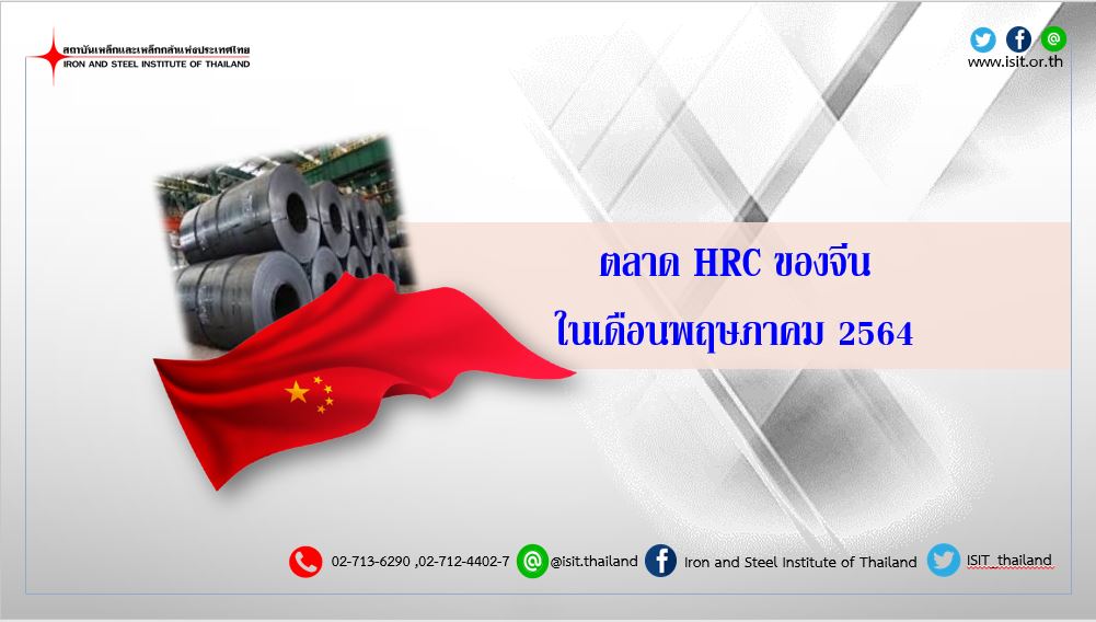 ตลาด HRC ของจีน ในเดือนพฤษภาคม 2564